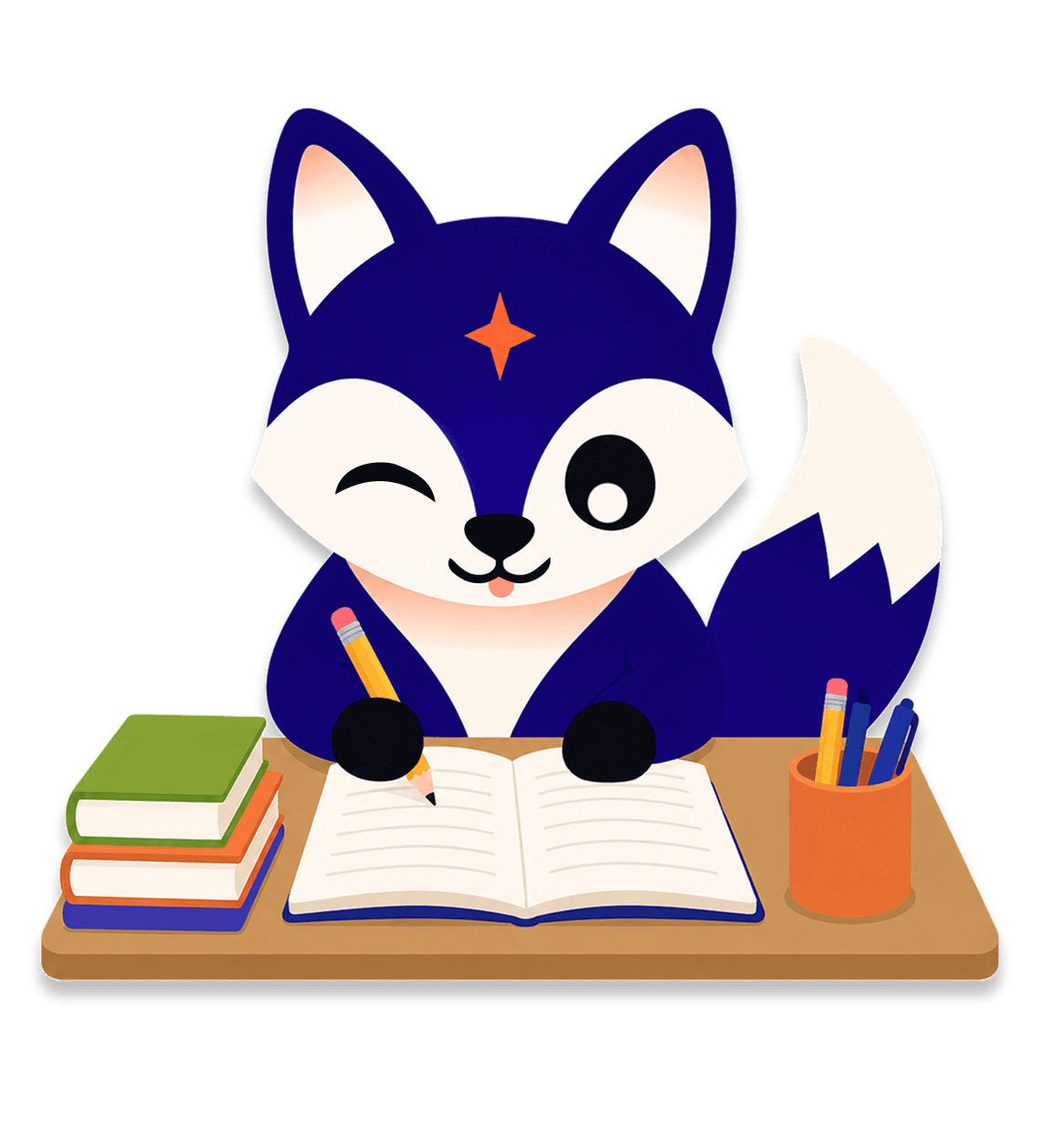 Roxxy working through a Spanish test